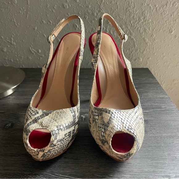 Enrico Cuini Slingback Snake Platforms - Picture 7 of 16